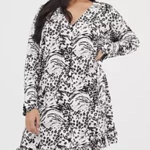 ASOS DESIGN Curve Animal Print Button Dress Sz 20